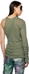 Rick Owens Green Ziggy Banana Tank Top