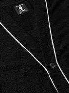 Mastermind World - Logo-Embroidered Cotton-Terry Pyjama Set - Black