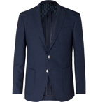 Hugo Boss - Raye Slim-Fit Unstructured Wool, Linen and Silk-Blend Blazer - Blue