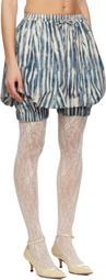 Vivienne Westwood Blue & Off-White Bloomers Shorts