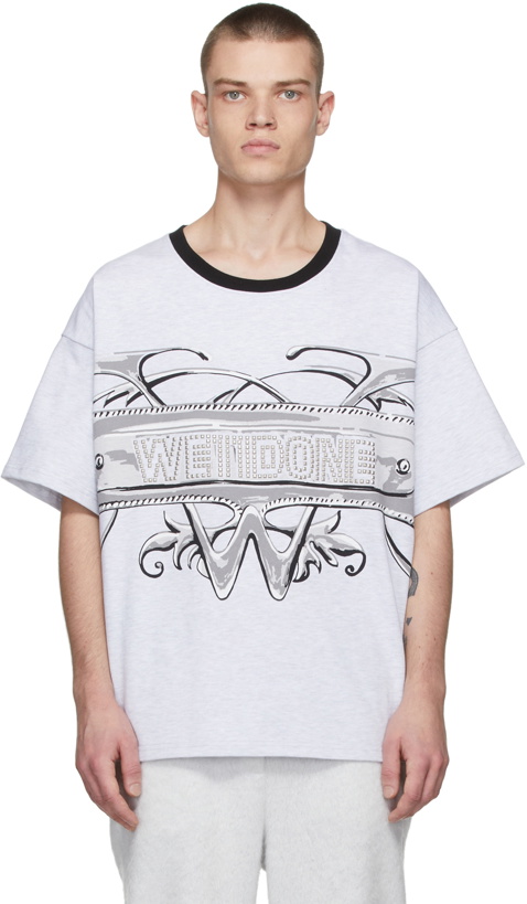 Photo: We11done Grey 'W' Graphic T-Shirt