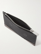 Berluti - Signature Leather-Trimmed Monogrammed Coated-Canvas Zipped Wallet