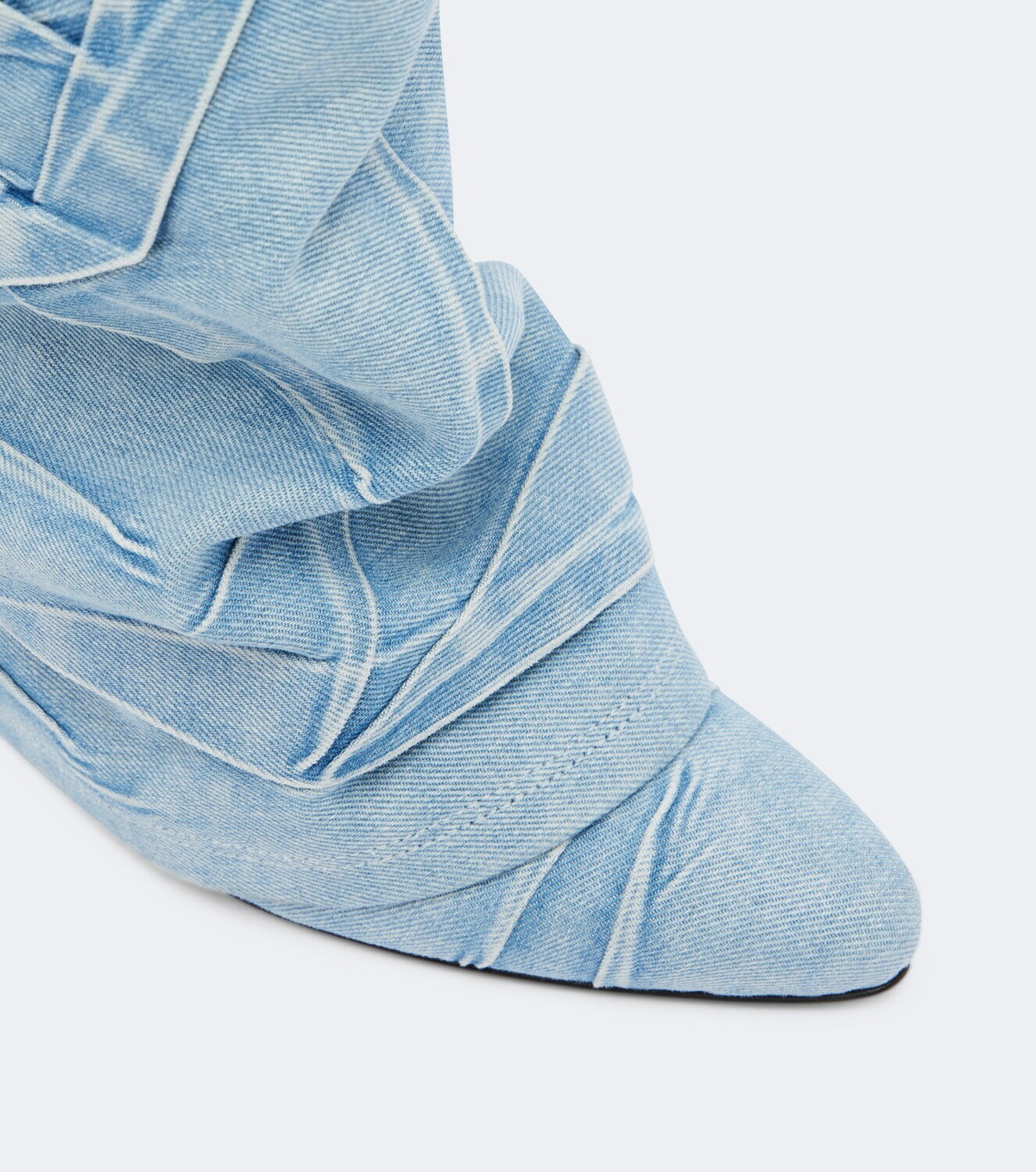 The Attico Leon denim knee-high boots