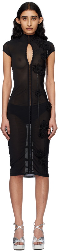 Photo: Fancì Club Black Wild Floral Midi Dress