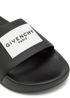 Givenchy Logo Rubber Sliders Black