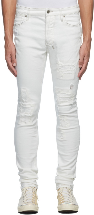 Photo: Ksubi White Trashed Ivory Van Winkle Jeans