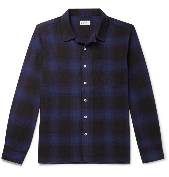 Photo: Universal Works - Checked Cotton Shirt - Blue