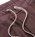 Rick Owens - Slim-Fit Tapered Cotton-Jersey Track Pants - Burgundy