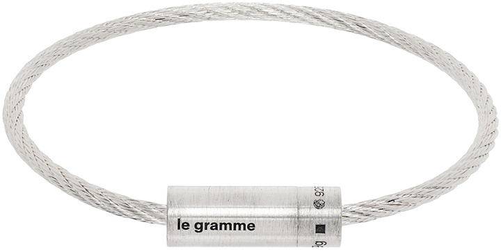 Photo: Le Gramme Silver 'Le 9g' Cable Bracelet