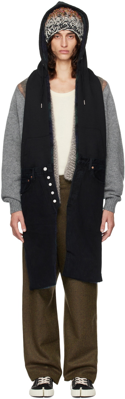 Bless Black Sweat Jeansscarf Denim Reversible Scarf