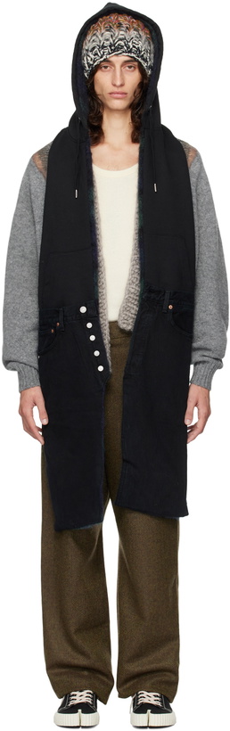 Photo: Bless Black Sweat Jeansscarf Denim Reversible Scarf