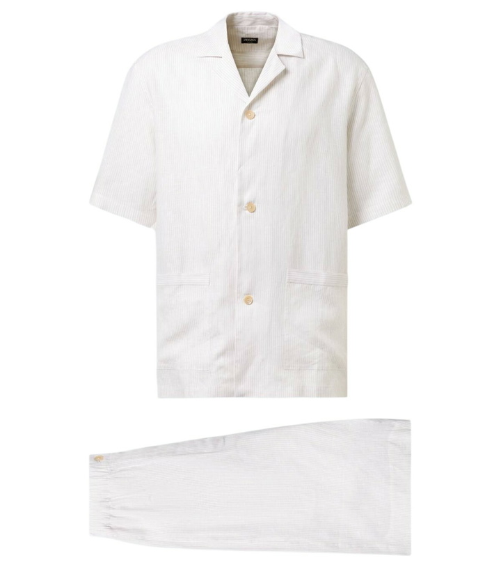Photo: Zegna Striped linen pajamas