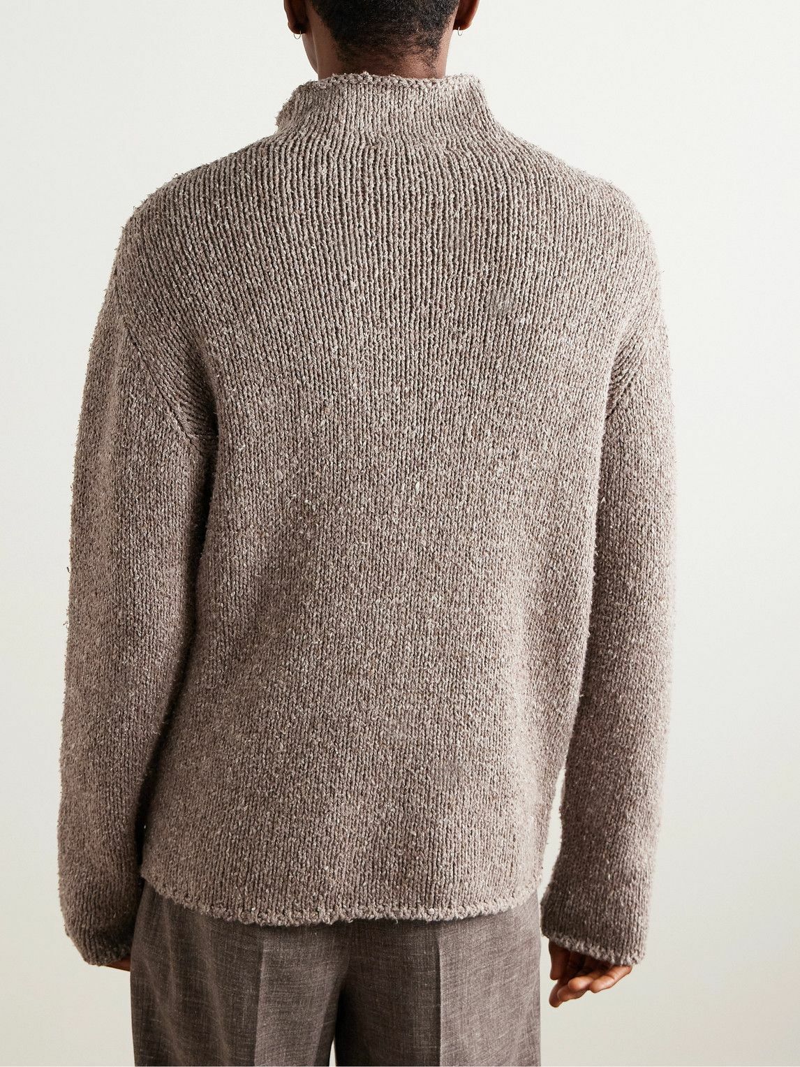 The Row - Ryoko Cotton Rollneck Sweater - Brown