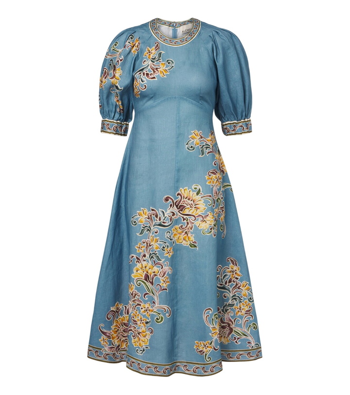 Photo: Alémais Joan floral linen midi dress