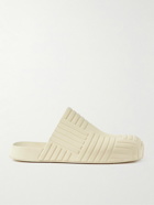 Bottega Veneta - Embossed Rubber Clogs - White