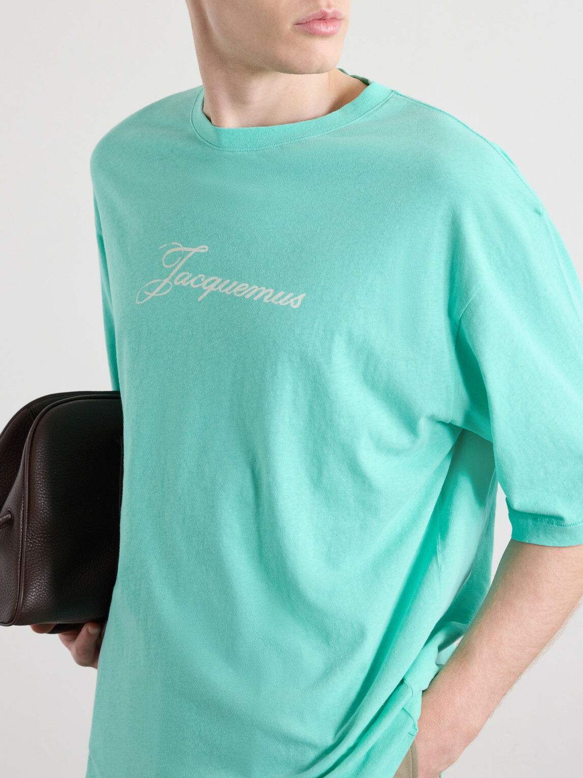 Jacquemus - Logo-Print Cotton and Hemp-Blend T-Shirt - Green