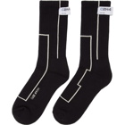 C2H4 Black STAI Linellae Label Socks