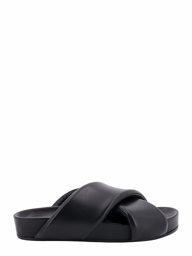 Photo: Jil Sander Black Leather Slides
