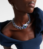 Kamyen 18kt white gold necklace with gemstones
