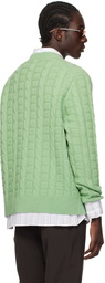 Acne Studios Green Jacquard Sweater