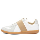 Maison Margiela Men's Elastic Band Replica Sneakers in White/Nude