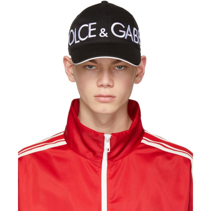 Photo: Dolce and Gabbana Black Patch Baseball Cap