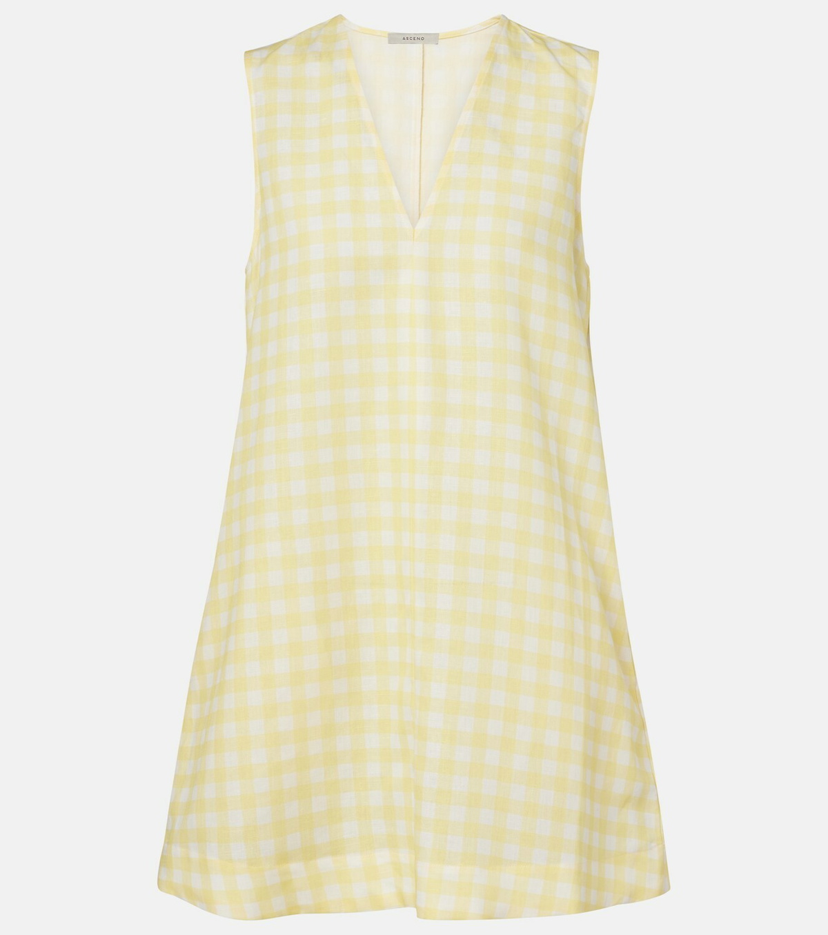 Asceno Gingham linen and cotton minidress