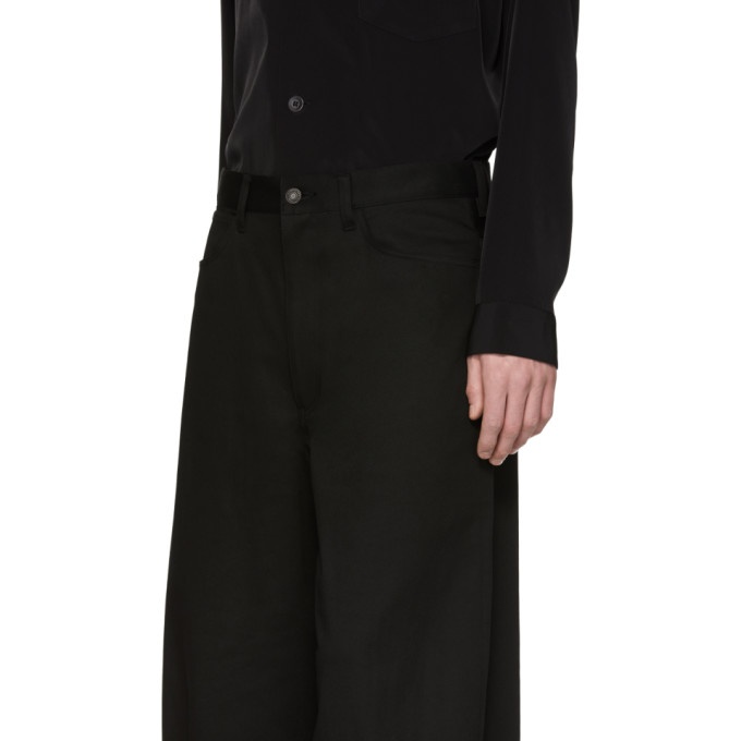 Lad Musician Black Wide Cropped Trousers Lad Musician