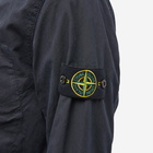 Stone Island Men's Brushed Cotton Canvas Zip Shirt Jacket in Navy