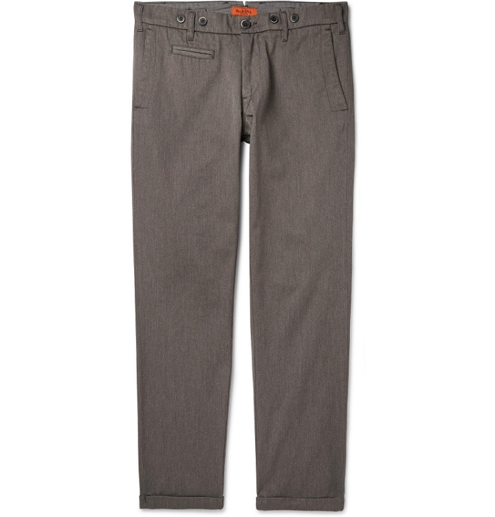 Photo: Barena - Rampin Slim-Fit Cotton-Blend Twill Trousers - Brown