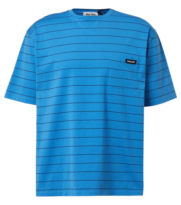 Photo: Miu Miu Striped cotton jersey T-shirt
