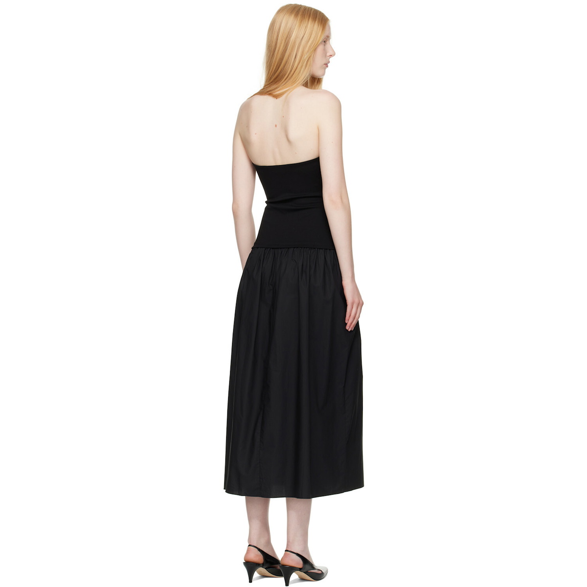 rag & bone Black Irina Mixed-Media Midi Dress