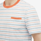 Thom Browne Men's Pocket Stripe T-Shirt in Medium Blue