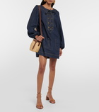 Zimmermann Devi lace-up denim minidress