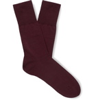 FALKE - Airport Stretch Virgin Wool-Blend Socks - Burgundy