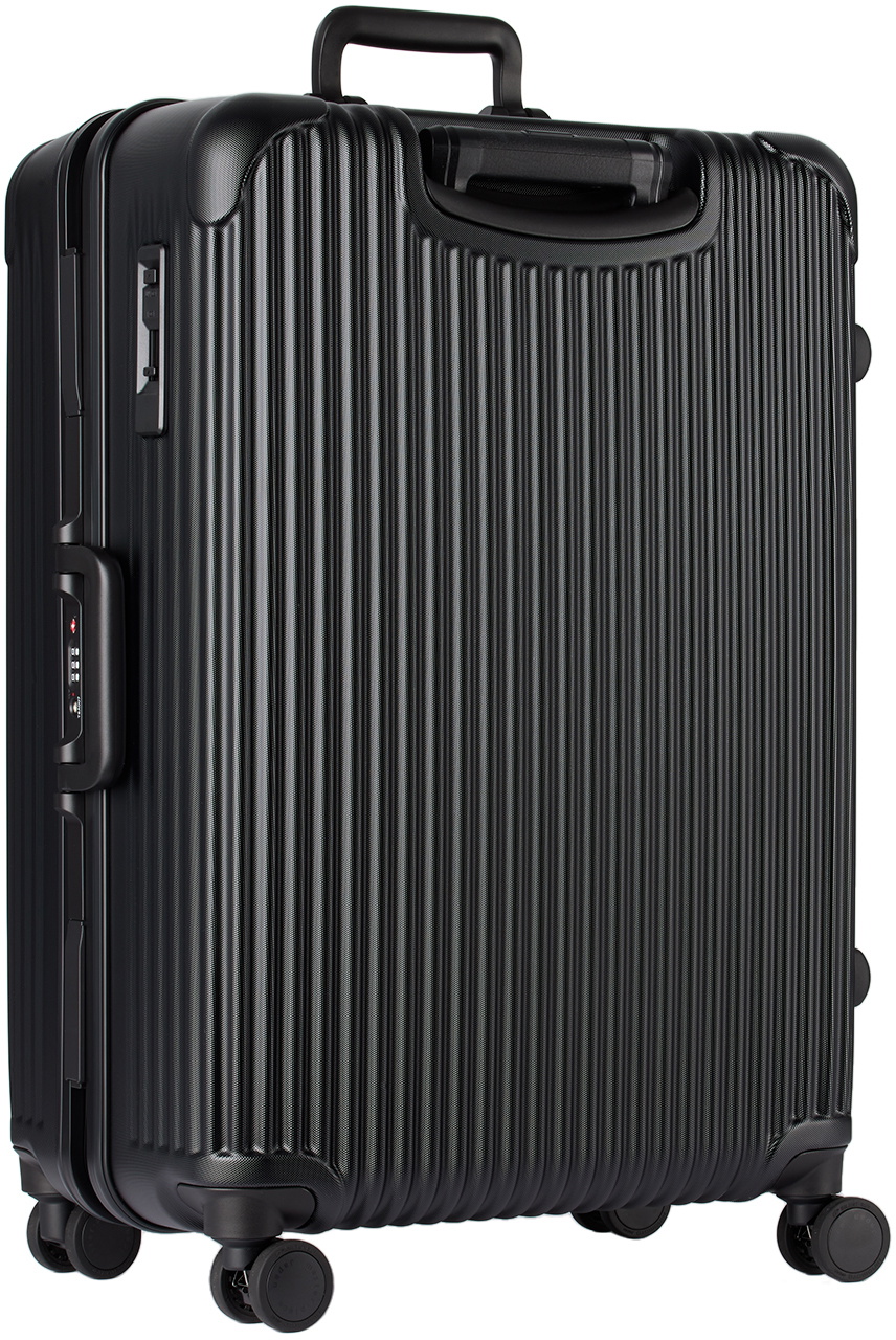 master-piece Black Trolley Suitcase, 75 L