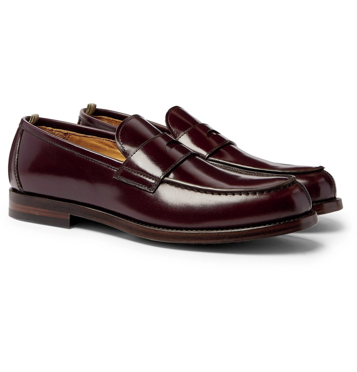 Photo: Officine Creative - Vine Leather Penny Loafers - Burgundy
