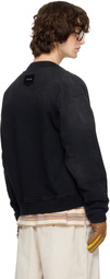 Solid Homme Black Faded Bomber Jacket