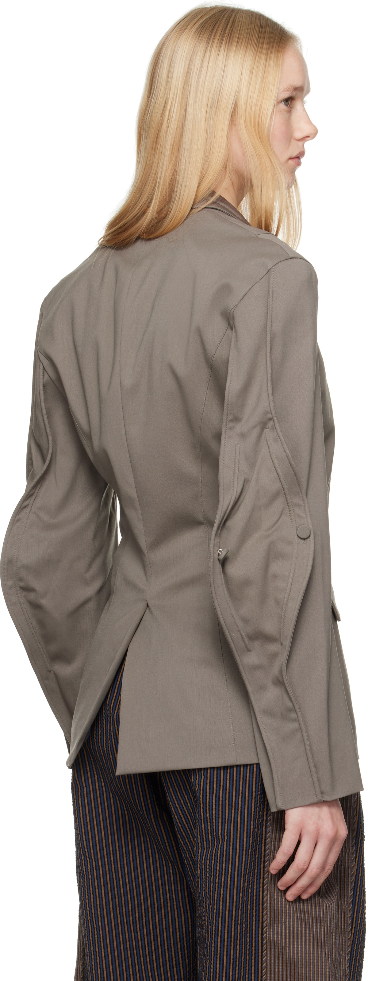 Kiko Kostadinov Gray Seneca Tailored Blazer