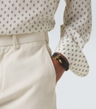 Tom Ford T braided leather bracelet