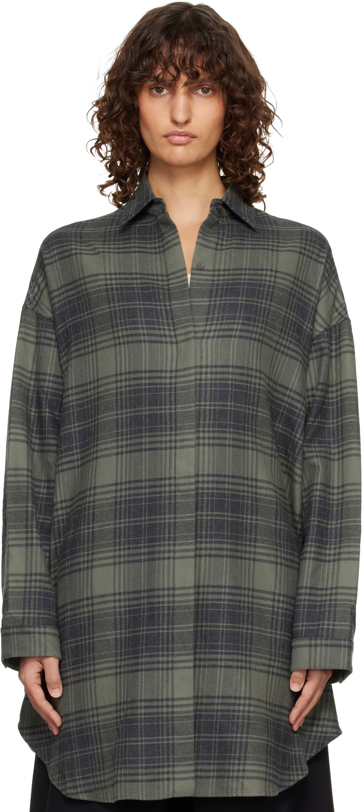 Fear of God Gray & Khaki Relaxed Shirt
