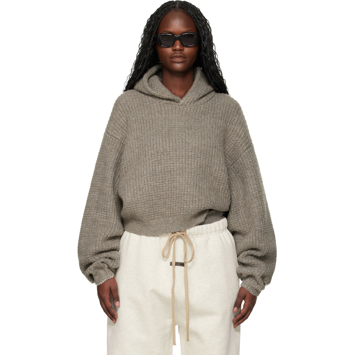 Fear of God ESSENTIALS Brown Holiday Heavy Waffle 90s Hoodie