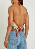 Etro Printed Silk Triangle top - Multicoloured - One Size