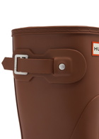 Hunter Original Short Rubber Wellington Boots Burgundy