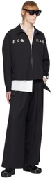 Sulvam Black Embroidered Jacket