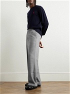 AMI PARIS - Straight-Leg Woven Trousers - Gray