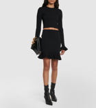JW Anderson Ruffled cropped sweater