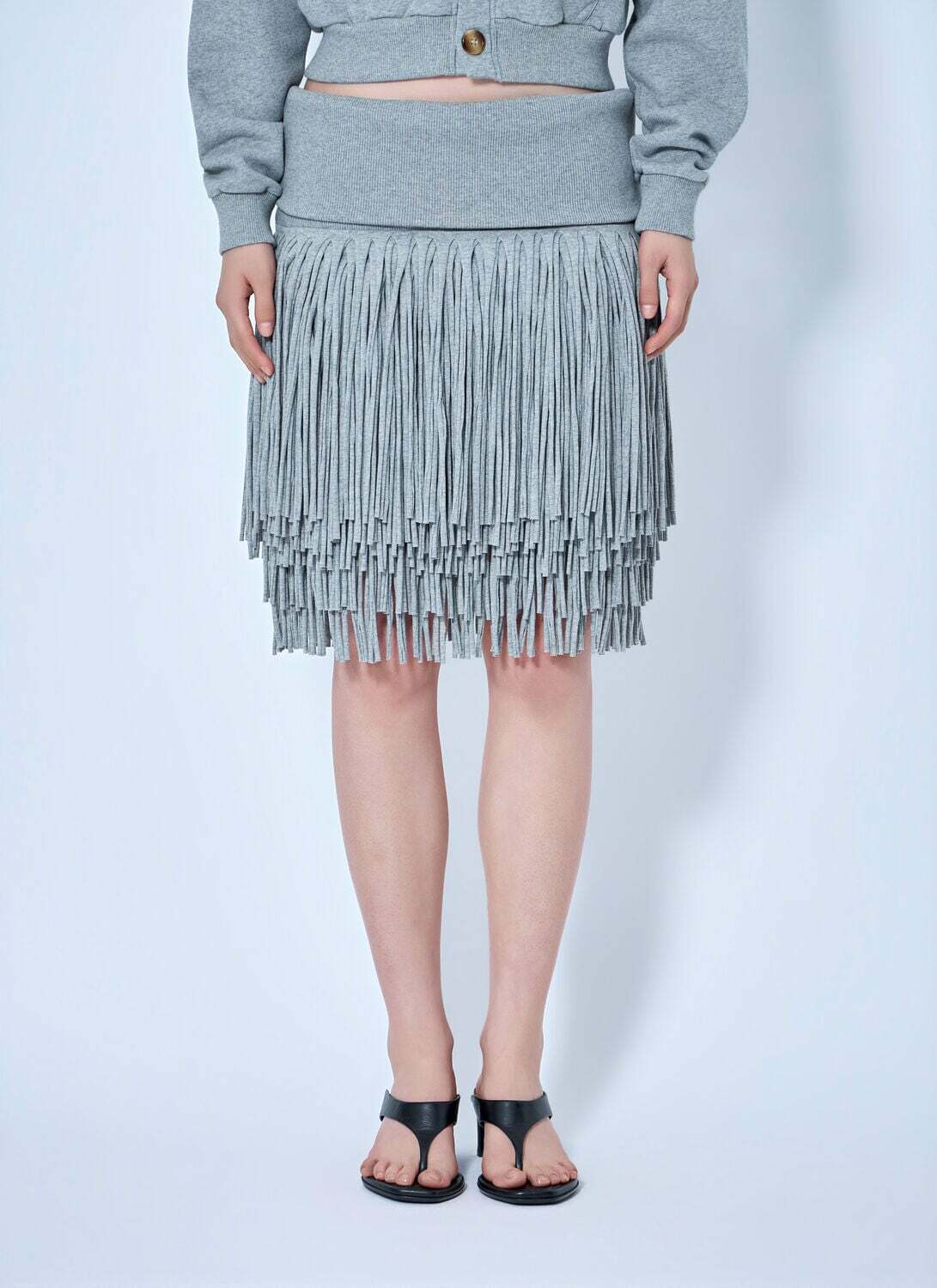 Abra Fringe Knit Skirt