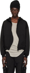 FFFPOSTALSERVICE Black Curved Zip-Up Hoodie