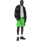 GCDS Green French Terry Bermuda Shorts